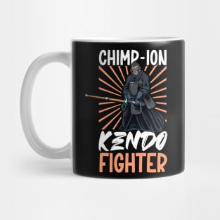 Chimpanzee doing Kendo Mug